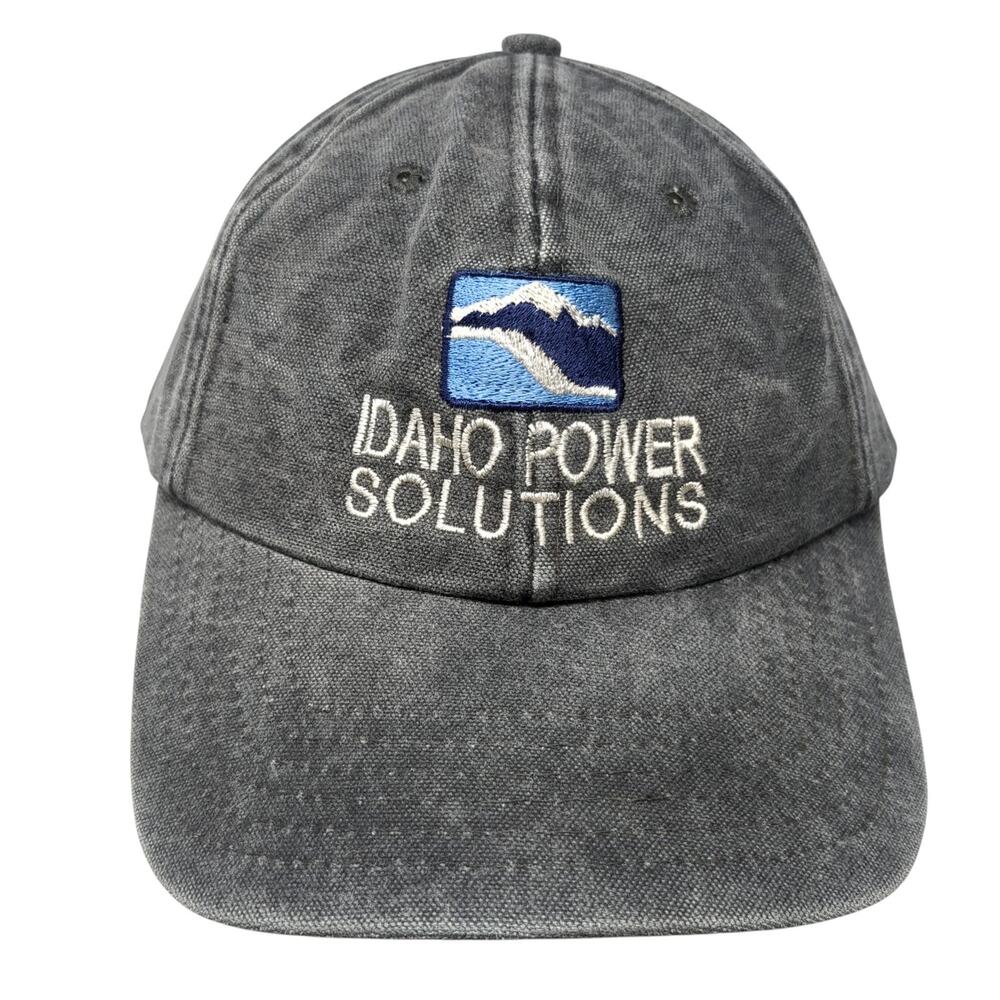 Idaho Power Solutions Slideback Baseball Cap Gray One Size Custom Embroidery TC